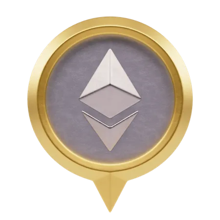 Ethereum Location  3D Icon