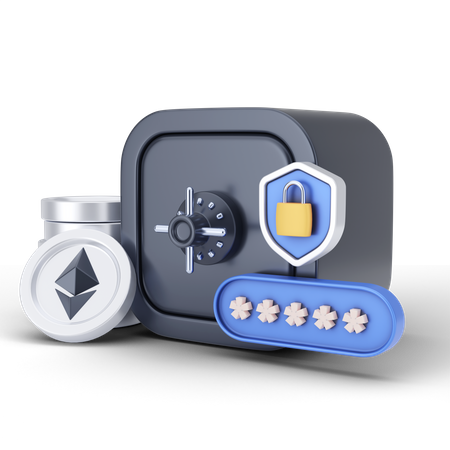 Ethereum Locker  3D Illustration