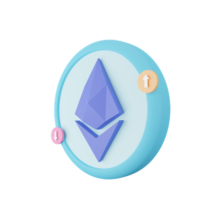 Ethereum Logo 3D Icon