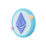 3d ethereum logo illustration