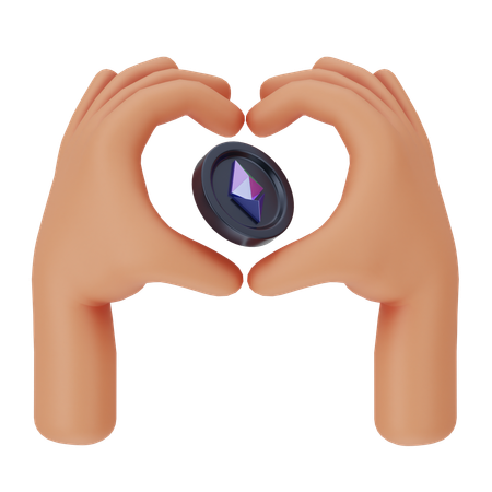 Ethereum Love  3D Icon