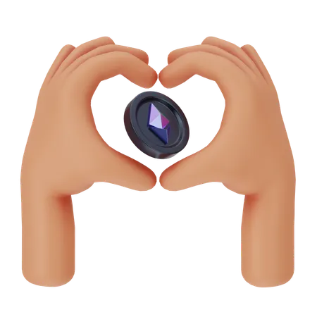 Ethereum Love  3D Icon