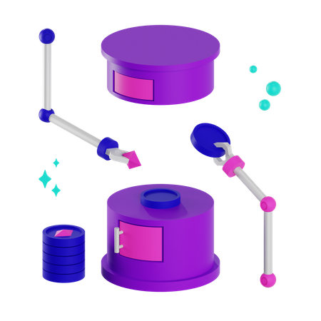 Ethereum machine  3D Illustration