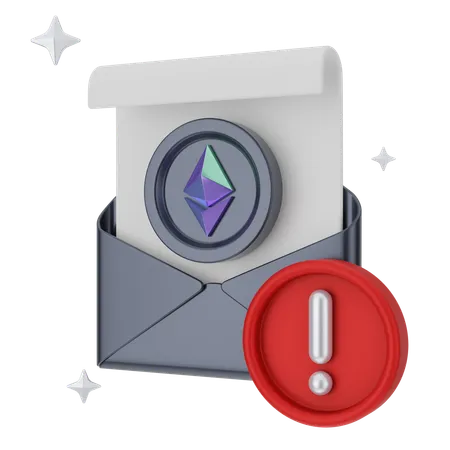 Ethereum Mail  3D Icon