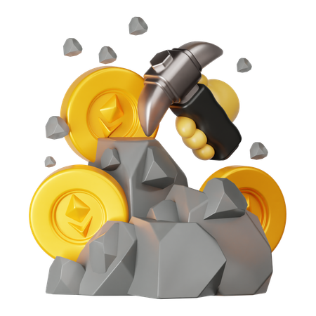 Ethereum Mining  3D Icon