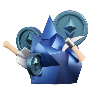 Ethereum Mining  3D Icon