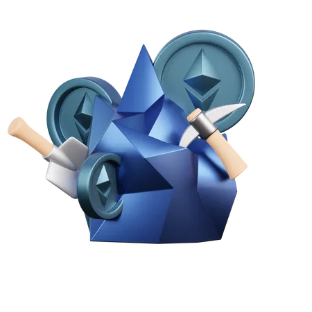 Ethereum Mining  3D Icon