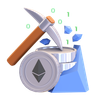 ethereum mining 3d logos