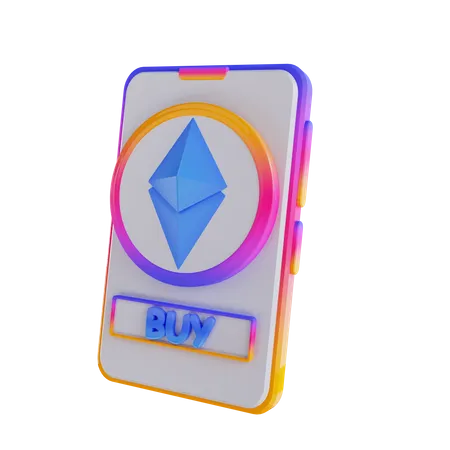 Ethereum Mobile App 3D Icon