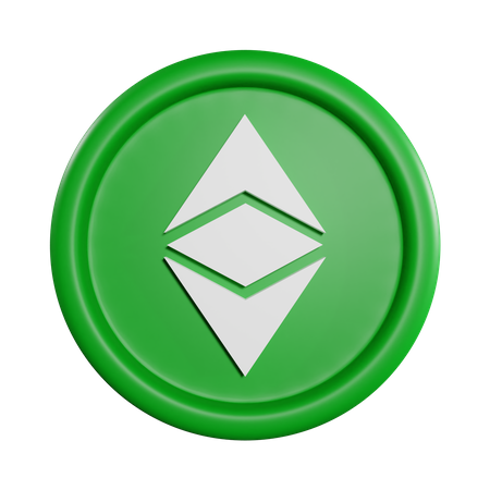 Moneda clásica de ethereum  3D Icon