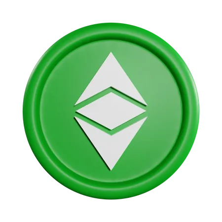 Moneda clásica de ethereum  3D Icon