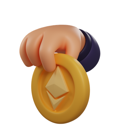 Ethereum-Münze  3D Icon