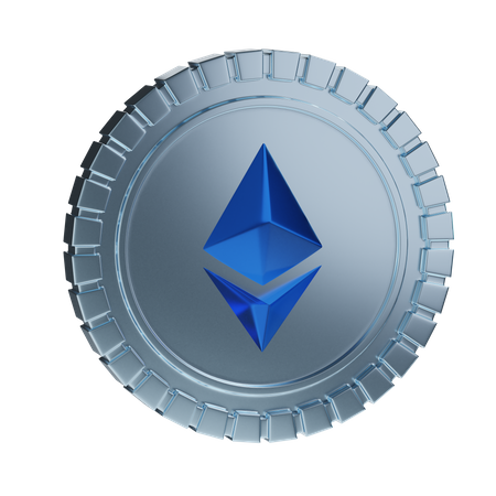 Ethereum-Münze  3D Illustration