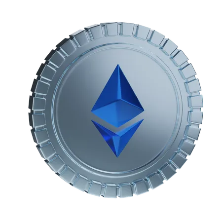 Ethereum-Münze  3D Illustration