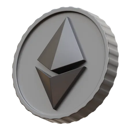 Ethereum-Münze  3D Illustration