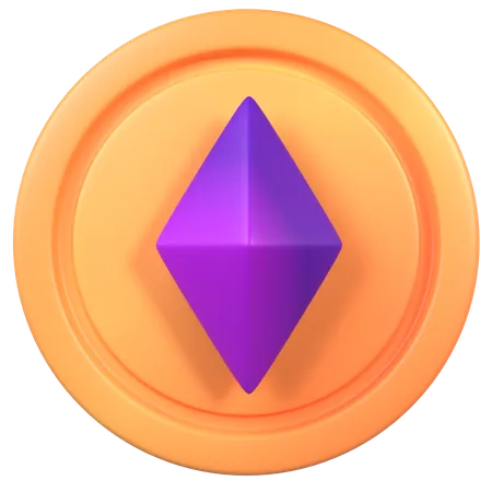 Ethereum-Münze  3D Icon
