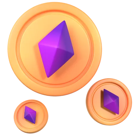 Ethereum-Münzen  3D Icon