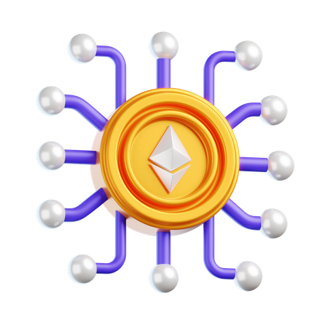 Ethereum Network  3D Icon