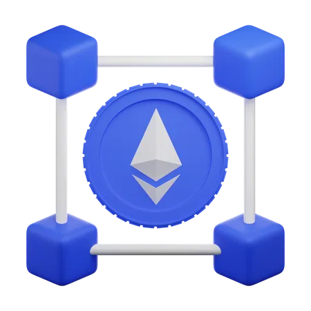 Ethereum Network  3D Icon