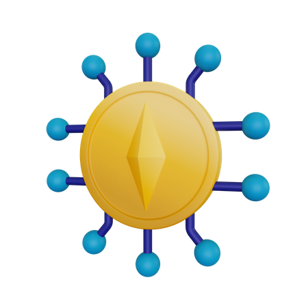 Ethereum Network  3D Icon
