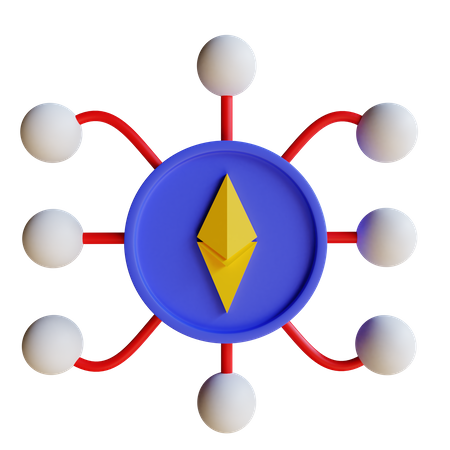 Ethereum Network  3D Icon