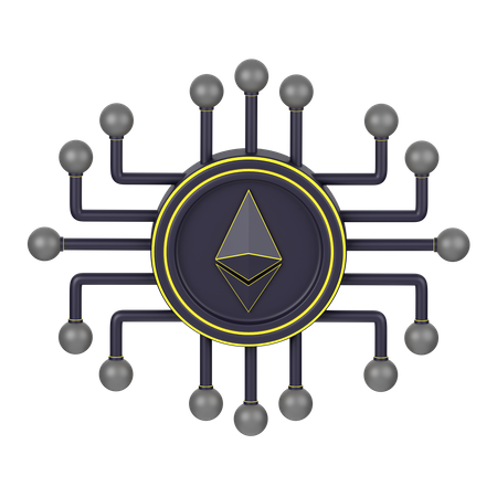 Ethereum Network  3D Icon