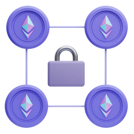 Ethereum Network Security  3D Icon