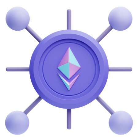 Ethereum-Netzwerk  3D Icon