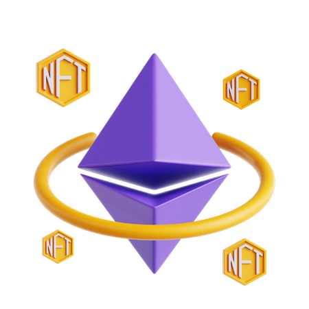 Ethereum NFT  3D Icon