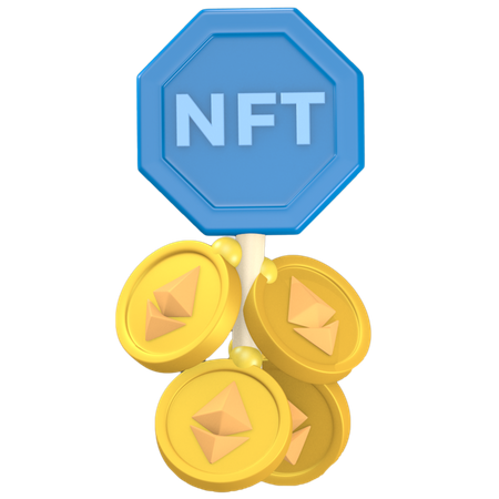 Ethereum NFT  3D Illustration