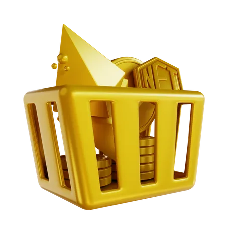 Ethereum Nft Basket  3D Icon