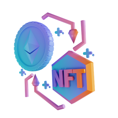 Ethereum NFT kaufen  3D Illustration