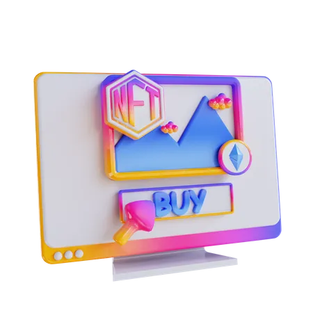 Ethereum NFT-Marktplatz  3D Icon