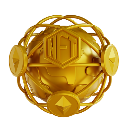 Ethereum NFT-Netzwerk  3D Icon