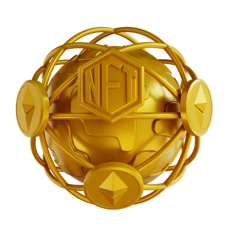 Ethereum NFT-Netzwerk  3D Icon