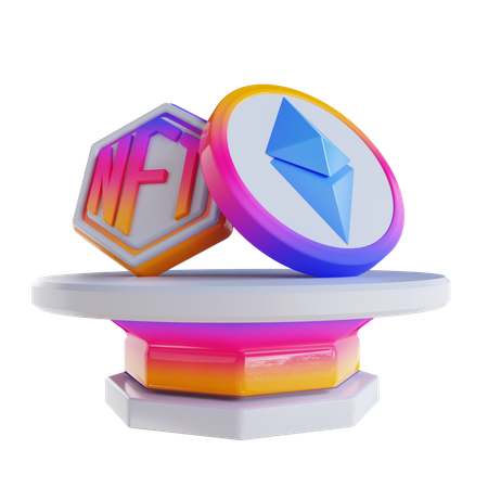 Podio de ethereum nft  3D Icon