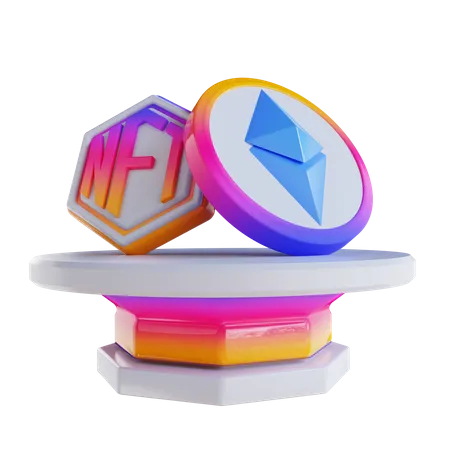 Podio de ethereum nft  3D Icon