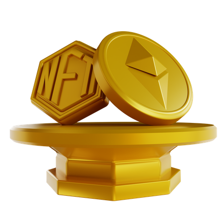 Podio de ethereum nft  3D Icon