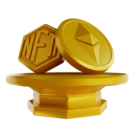 Podio de ethereum nft  3D Icon