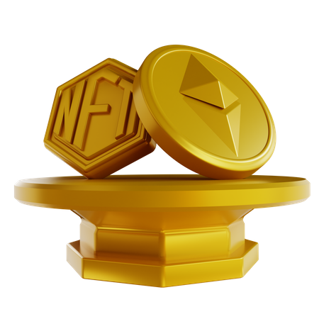 Ethereum Nft Podium 3D Icon