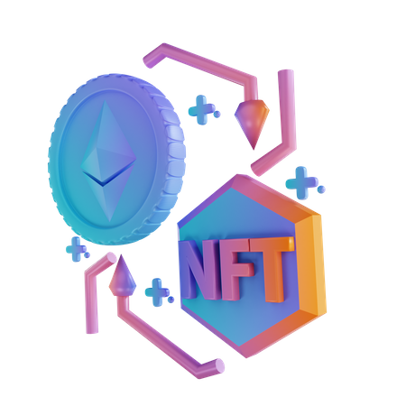 Ethereum Nft Purchase  3D Illustration