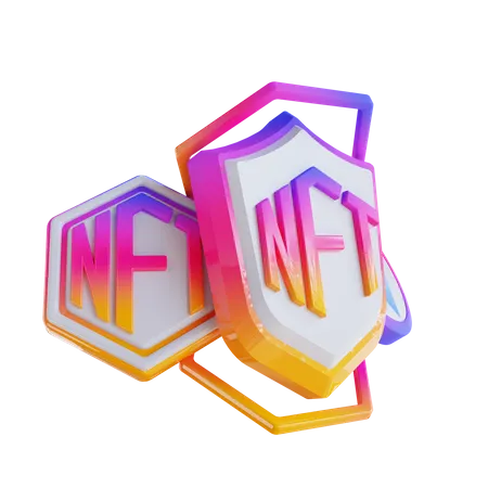 3 D Illustration Ethereum And NFT Security 3D Icon