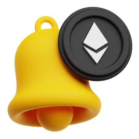 Ethereum notification  3D Icon