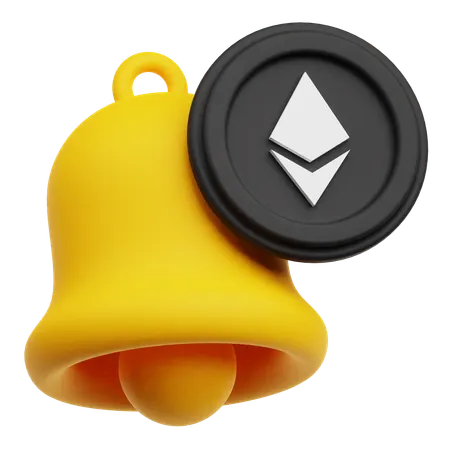 Ethereum notification  3D Icon