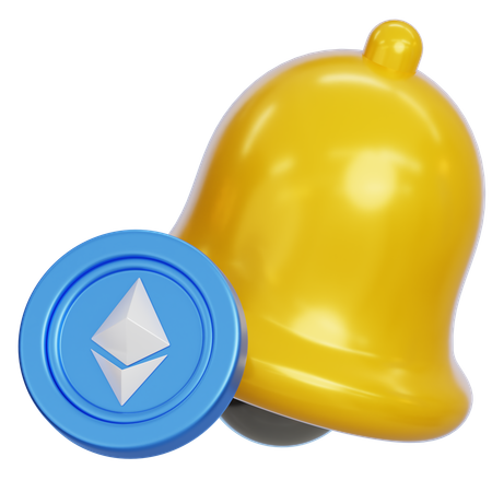 Ethereum Notification  3D Icon