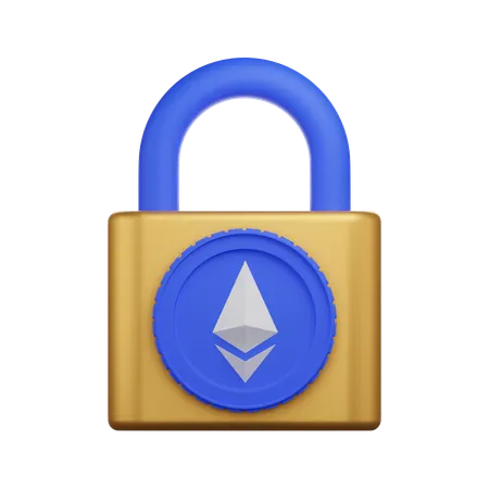 Ethereum Padlock  3D Icon