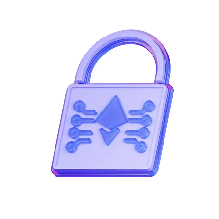 Ethereum Padlock  3D Icon