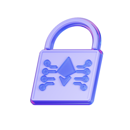 Ethereum Padlock  3D Icon
