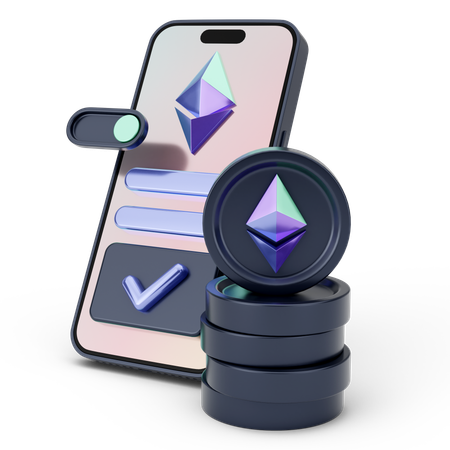 Paiement Ethereum  3D Icon