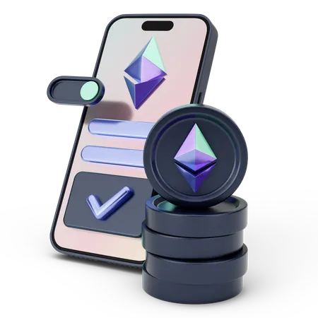 Paiement Ethereum  3D Icon